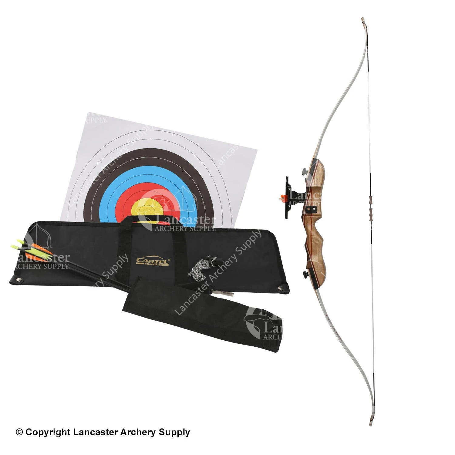 Galaxy Bullseye 54" Takedown Recurve Bow Package 3 Galaxy Bullseye 54" Takedown Recurve Bow Package