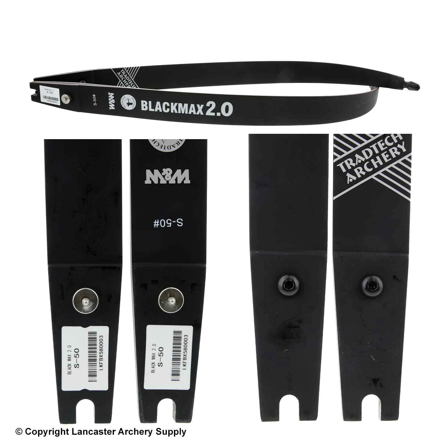 TradTech Black Max 2.0 Glass/Wood Recurve Limbs (Open Box X1030404) 4 TradTech Black Max 2.0 Glass/Wood Recurve Limbs (Open Box X1030404) - Image 2