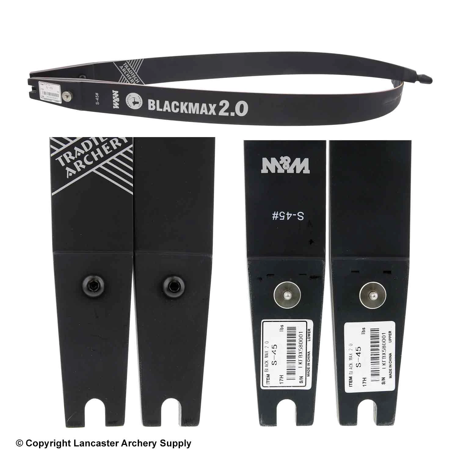 TradTech Black Max 2.0 Glass/Wood Recurve Limbs (Open Box X1030405) 4 TradTech Black Max 2.0 Glass/Wood Recurve Limbs (Open Box X1030405) - Image 2