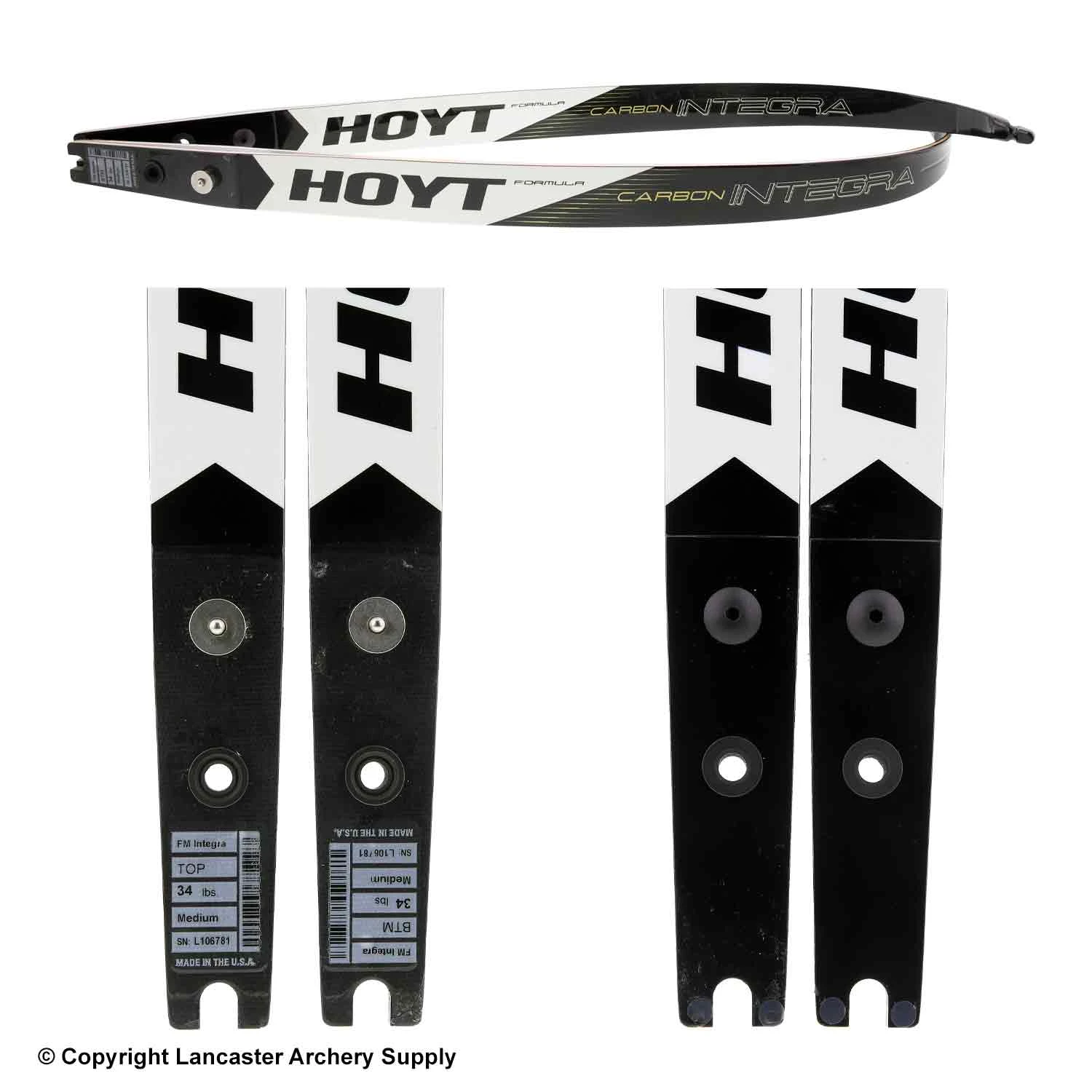 Hoyt Formula Carbon Integra Recurve Limbs (Open Box X1030471) 4 Hoyt Formula Carbon Integra Recurve Limbs (Open Box X1030471) - Image 2
