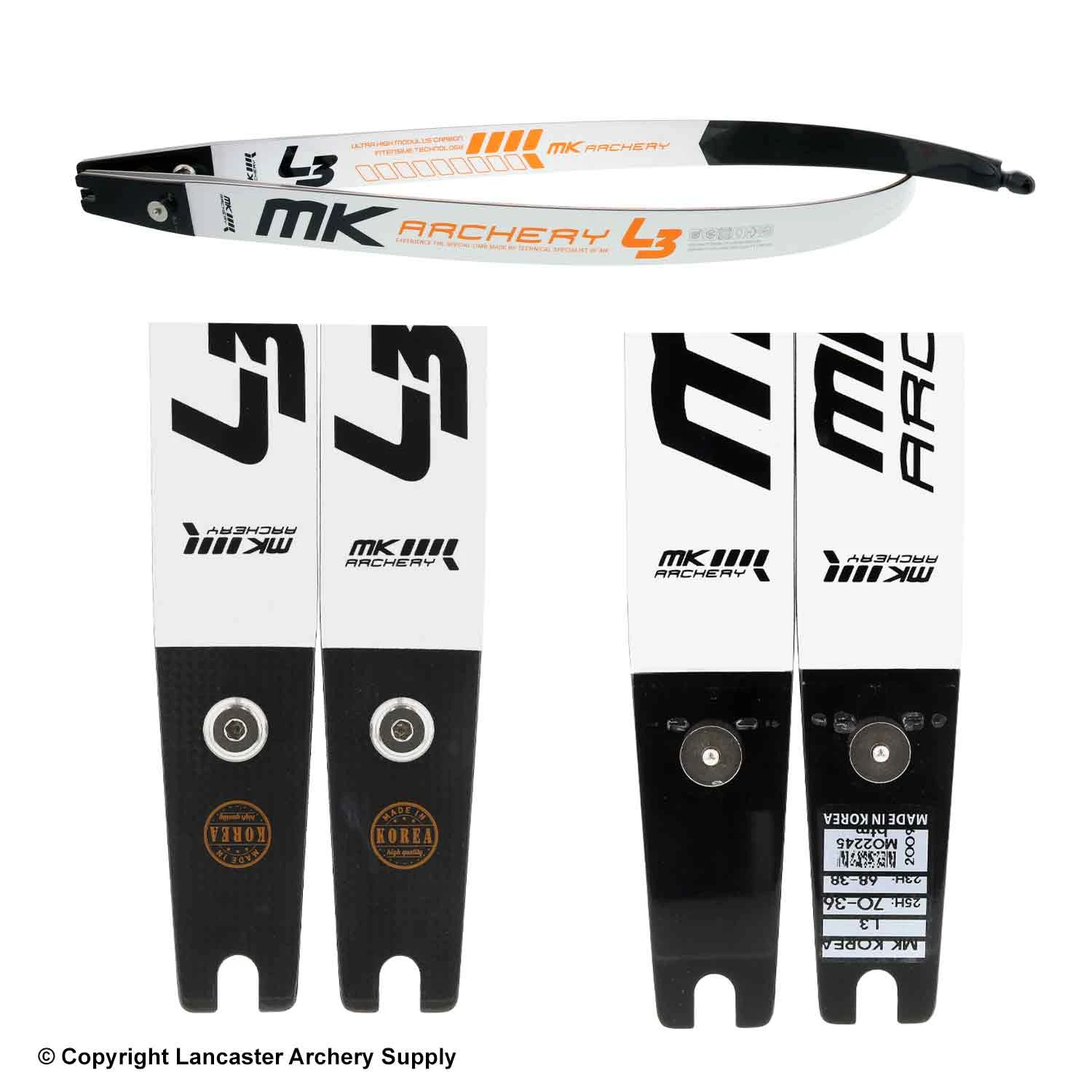 MK L3 Carbon/Wood Recurve Limbs (Open Box X1031022) 4 MK L3 Carbon/Wood Recurve Limbs (Open Box X1031022) - Image 2