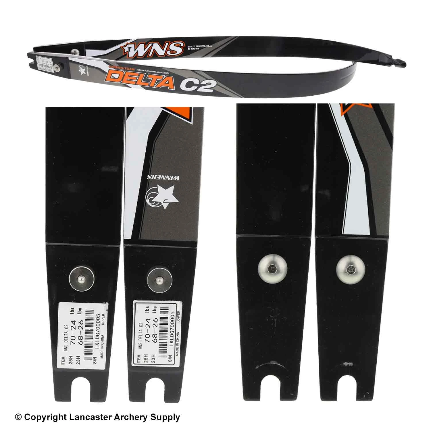 WNS Delta C2 Carbon / Foam Recurve Limbs (Open Box X1031415) 4 WNS Delta C2 Carbon / Foam Recurve Limbs (Open Box X1031415) - Image 2