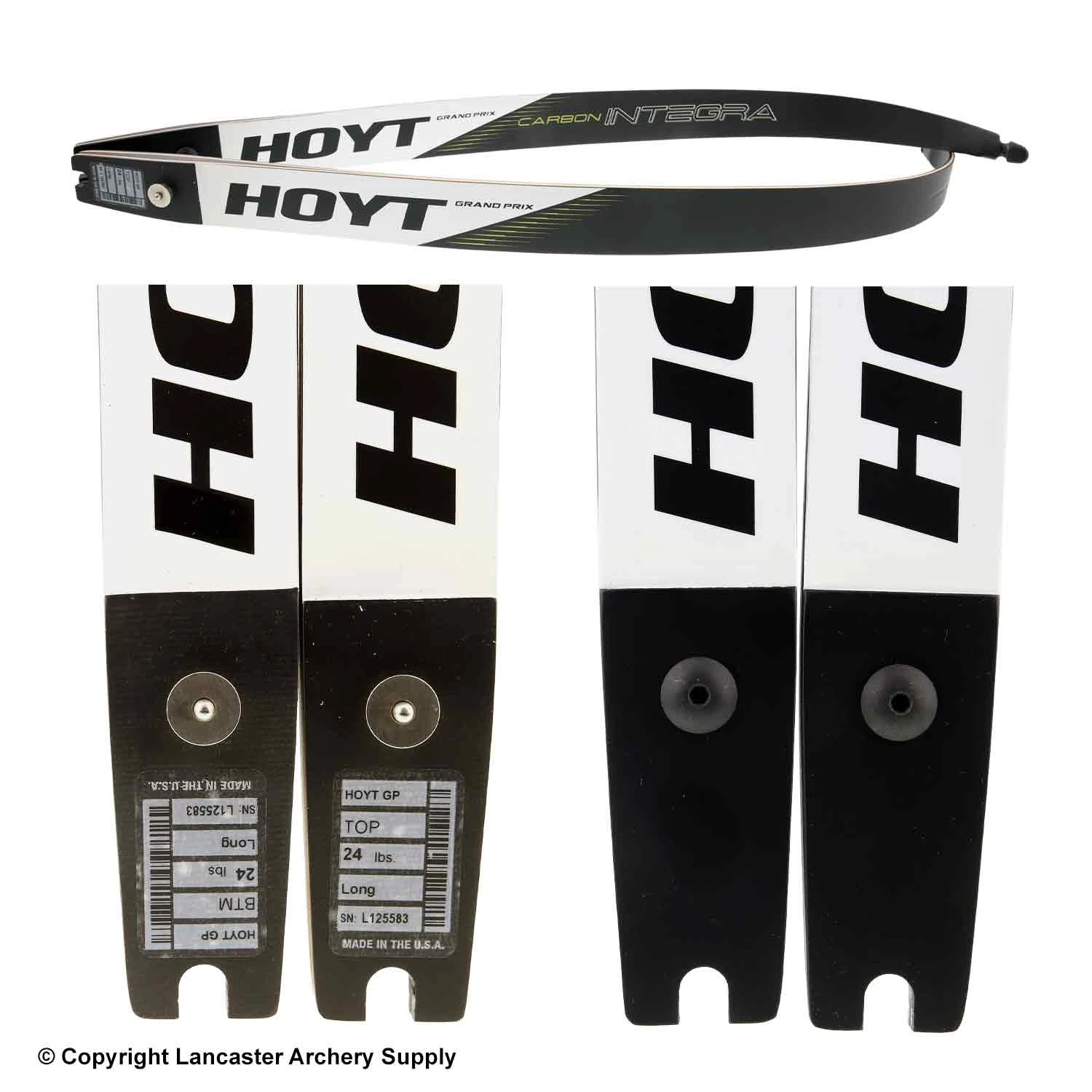 Hoyt Grand Prix Carbon Integra Recurve Limbs (Open Box X1032088) 4 Hoyt Grand Prix Carbon Integra Recurve Limbs (Open Box X1032088) - Image 2