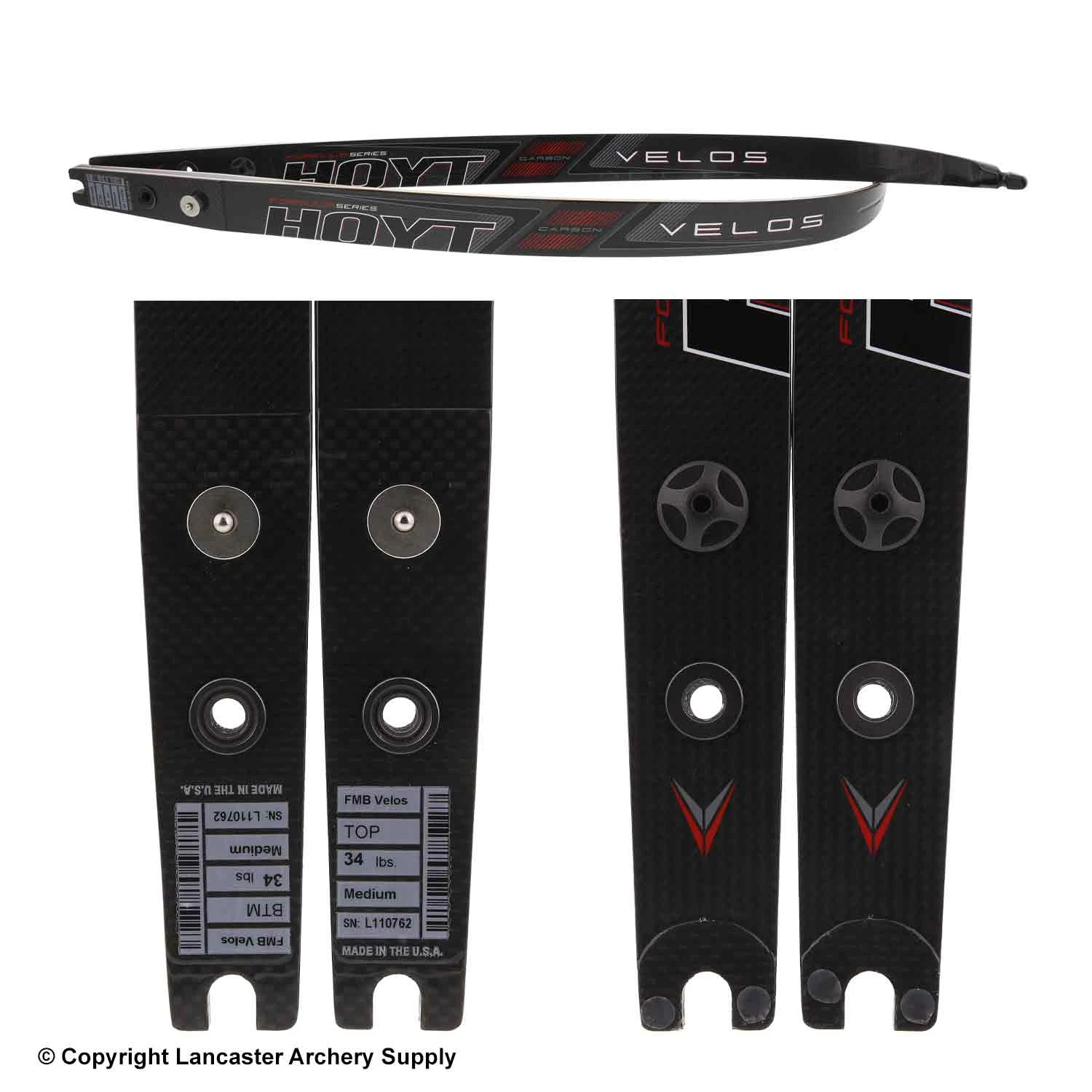 Hoyt Formula Carbon Velos Bamboo Recurve Limbs (Open Box X1032909) 4 Hoyt Formula Carbon Velos Bamboo Recurve Limbs (Open Box X1032909) - Image 2